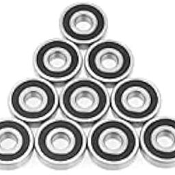 ZUBSHA ENTERPRISES 10 Pcs 6002-2RS Ball Bearings (15x32x9mm), Double Rubber Black Seal Bearing, Deep Groove for Home, Garden Machinery,Industrial Equipment, Electric Toys and Tool, etc. (10)-image-2