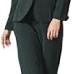 Women's Cotton Blend Solid Blazer & Pant Set with Camisole | Formal 3-Piece Set-image-31