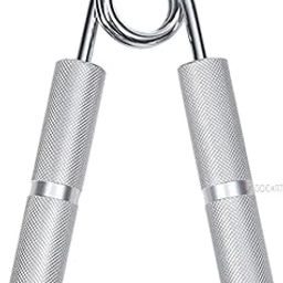 GOCART WITH G LOGO 65-70 KG Hand Grip Strengthener Strength Trainer Adjustable Resistance Exerciser 150lbs Hand Grip/Fitness Grip (SILVER)-image-5