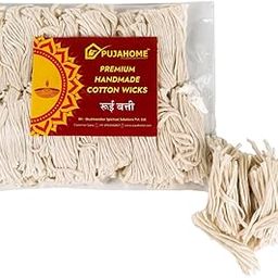 Twisted Cotton Wicks Akhand Long Jyoti Batti Akhand Jyot Batti for Pooja Aarti Mandir LambiBatti for Deepak Oil Lamp (500 Wicks)-image-25