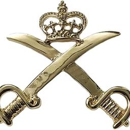 Elite Craft Golden Army Officer's Cap Badge with Queen Crown and sword Brooch Lapel Pin for men's fashion Accessories-image-72