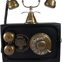 Decor Antique Brass Telephone Retro Landline Wired Rotary Dial Telephone Home/Office Table Top/Desk Top Decorative Gifts-image-47