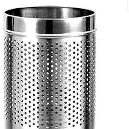 OPR Stainless Steel Open Perforated Dustbin| 18 Litres Steel Dustbin For Home, Bedroom, Rooms, Office, Kitchen, Bathroom- (10 X 14-18 Liters)-image-25