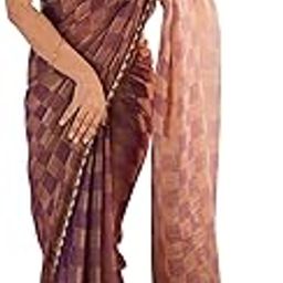 Women's Chiffon Checkered Printed Saree With Unstitched Blouse Piece (AARYAN14602_KR_Parent)-image-21