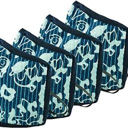 Homestrap 3 Layer Reusable 4 Piece Printed Fashion Safety Outdoor Reversible Face Mask/Cover (Multicolour)-image-31