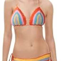 Crochet Handmade Bikini high Hip Brazilian Crochet Bikini Set Yellow Bikini Crochet Swimwear Bikini Crochet Beachwear Crochet Gift for Woman Orange stripe Multicolor-picture-37