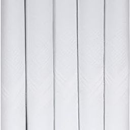 Men's Premium 100% Pure Cotton Handkerchief White Self Border-picture-14