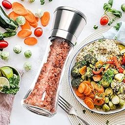 Catron Salt and Pepper Grinder, Stainless Steel Spice Pepper Mill with Strong Adjustable Ceramic Grinder Kitchen Cooking Tools-image-70