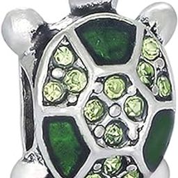 J&M Green Sea Turtle with Crystals Charm Bead for Charms Bracelets-picture-40