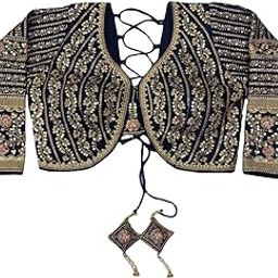 Women Silk 3/4 Sleeve Blouse-image-12