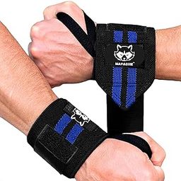 Mapache ELITE SERIES-Wrist Supporter for Gym Wrist Band for Men Gym & Women with Thumb Loop Straps - Wrist Wrap Gym Accessories for Men Hand Grip & Wrist Support (Blue)-image-41