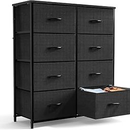 KRISHYAM® 8-Drawer Fabric Dresser Storage Chest - Bedroom, Closet, Living Room, Hallway, Dorm, Children's Room - Sturdy Steel Frame, Easy Pull Fabric Bins & Wooden Top-16