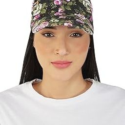 Women's Cotton Summer Cap |Floral Printed Baseball Cap, Adjustable Buckle Closer Quick Dry Cool Style Headwear Hat (SC5079A, Pack of 1) Multicolour-image-48