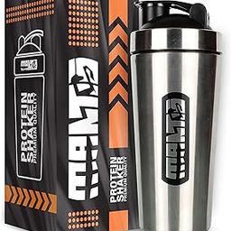 MANTIS Stainless Steel Gym Shaker Bottle,100% Leak Proof and Food Grade,740ml(Steel)-image-1