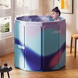 Portable Foldable Ice Bath Tub, Large Size 77 Gal, Fast Muscle Recovery, Home Outdoors Gyms, Quick Opening without Installation, No Water Leakage-45