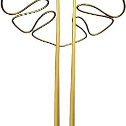 HEAVENGLOW Plant Support Stake Reusable Monstera Shaped for Balcony Farm Indoor Outdoor Gold-image-43