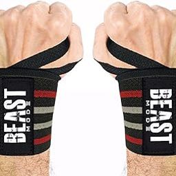 STEIGEN FITNESS Beast Mode Sports Wrist Band for Gym Workout,Wrist Wraps,Wrist Support for Men (RED&GREY)-picture-24