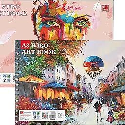 WRITE ON WHITE Big Art Books Combo for Artists, Students & Kids Soft Cover Drawing Copy for Sketching, Coloring & Painting 40 Pages Combo Pack (Girl & Painting)-image-49