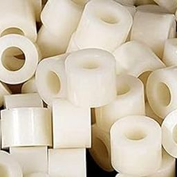 100pcs ABS Round Spacers Washers OD 15mm, ID 5mm, Height 10mm White (15X10mm)-image-13
