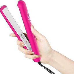Mini 2 in 1 Hair Straightener and Curler 0.75 Inch, 30s Fast Heating, 190℃ Temperature Memory, 3D Floating Plate Design for Short Hair Curls Flat Iron Smart Ceramic Iron- (Color May Vary)-image-54
