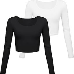 KLOTHO Casual Turtleneck Tops Lightweight Long Sleeve Soft Thermal Shirts for Women, 1-black+white 2pack, S-image-28
