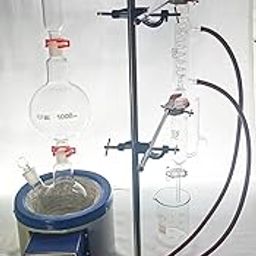 ISKO® Steam Distillation Apparatus with Heating Mantle, all Complete Glass and other Accessories. (1 Litre Capacity, 18)-20