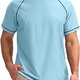 Men's Swim Shirts Rash Guard Shirts for Men UPF 50+ Sun Protection T-Shirts Quick Dry Beach Surf Water Shirt-image-70