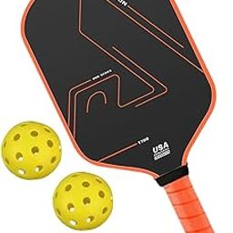 Enakshi® Carbon Fiber Pickleball Paddle Lightweight Breathable Grip Ergonomic Racquet Orange|Sporting Goods | Tennis & Racquet Sports | Tennis | Racquets-image-67