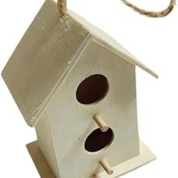 ARTISOUL® Wood Bird House Outdoor Bird Nest for Balcony Garden Patio Decorative Window 2 Window | Yard, Garden & Outdoor Living | Bird & Wildlife Accessories | Birdhouses-image-58