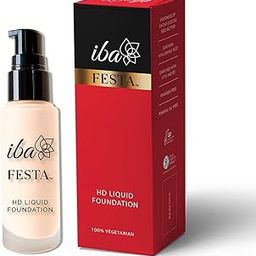 Iba Festa HD Liquid Foundation with Hyaluronic Acid - 01 Ivory, 30ml | Long Lasting with Full Coverage | Lightweight | Oil Free Dewy Finish | SPF 15 | 100% Natural | Halal Certified & Vegan Makeup-44