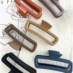 RHOSYN Extra Large Claw Clips Xl Jumbo Clutchers clips, Big Claw Clips for Long Thick/Thin Curly Hair, Jumbo Claw Clip XL Claw Clips Hair Accessories for Women and Girls (Pk of 6 Any Colors)-image-55