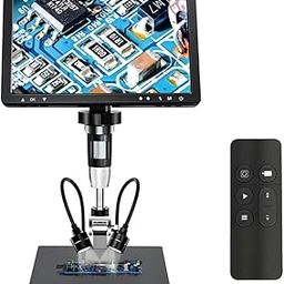 Saidevi Digital Microscope, 10.1 Inch Coin Microscope Full View,16MP HDMI LCD Digital Microscope with Screen, Electronics Repair Soldering Microscope for Adults,TV/Windows/Mac Compatible,-16