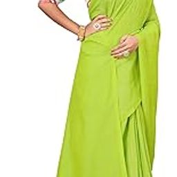 Traditional Khadi cotton Green Saree with Floral Print Blouse, Tassels Border, Cotton Blend-image-4
