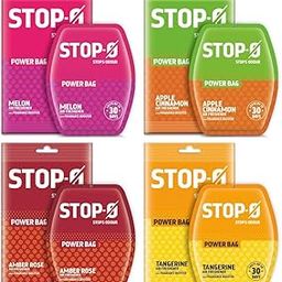 Stop-O Air Freshener Power Bag Amber Rose, Melon, Apple Cinnamon, Tangerine Fragrances Combo Pack - Powder, Pack Of 4-image-22