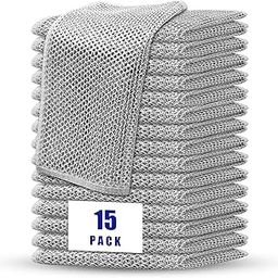Vexton 15PCS Multipurpose Dish Wash Scrubber | Non Scratch Steel Wire Mesh Reusable Dishwashing Rag for Wet & Dry Utensils Kitchen Sink Cleaning Scrub Cloth | Kitchen Accessories-image-17