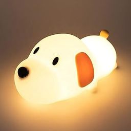 LITVERSE Puppy Night Light for Kids – Soft Silicone Animal Lamp with Rechargeable and Touch Control, Cute Squishy Bedside Lamp for Baby Room & Gifts (Multi Color)-image-19