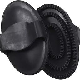 Horse Grooming Black Rubber Curry Comb Black Color-image-98