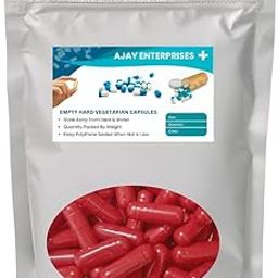 AJAY ENTERPRISES Empty Vegetarian Capsules(Pack of 500) (Red, SIZE 00 (1000 MG))-image-23