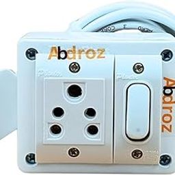 ABDROZ® 3 Pins Extension Board with Individual Switch 2 Meter Heavy Duty Power Cord 6 Amp 230 Volts White-image-11