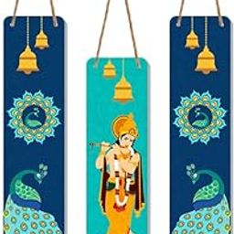 Artvibes Designer Wooden Wall Hanging Decoration Items for Home | Gifts | Bedroom | Wooden Wall Hanger | Mdf Wall Decoration for Living Room | Artworks | Modern Decor Items (WH_8110N), Set of 3-image-6