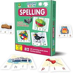 The Book Tree Bright Brain Spellings 82 Piece (20 Sets) Jigsaw Puzzle for Preschoolers, Educational Toy for Learning Space, Gifts for Kids Ages 3 to 6 by Majestic Book Club-picture-15