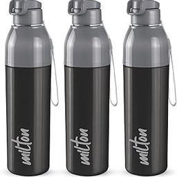 Milton Steel Convey 900 Insulated Inner Stainless Steel Water Bottle, Set of 3, 630 ml Each, Black | Leak Proof | BPA Free | Hot or Cold for Hours | Office | Gym | Hiking | Treking | Travel Bottle-image-15