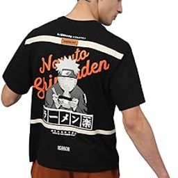 Naruto Printed Loose Fit Multicolor Cotton Men's T-Shirt-image-80