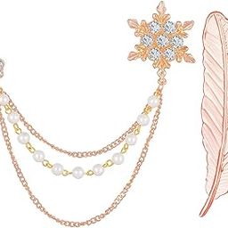 Combo of Leaf and Floral Layered Chain Wedding Brooches for Men (CO1105759Z)-image-27