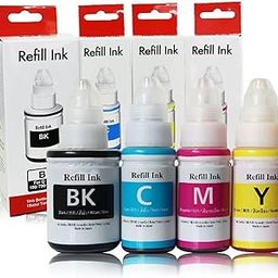 GREENBERRI Ink Compatible for Canon PIXMA G1000 G1010 G1100 G2000 G2002 G2010 G2012 G2100 G3000 G3010 G3012 G3100 G4000 G4010 Printers Pack of 4 Black 135ml CMY 70ml Each-image-36