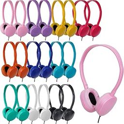 ZNXZXP Kids Headphones Bulk 15 Pack for Classroom School,Wholesale Earphones Class Set for Students Teens Children Adult 3.5mm Jack Multi Color (B)-picture-31
