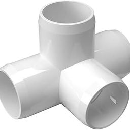 Soil to Soul 4 Way UPVC Pipe Tee Corner Fittings, Furniture Grade for Building UPVC Furniture, Greenhouse, Pipe Fittings, DIY, Colour-White, Size- 1 inch (4)-image-66