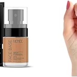 RENEE Face Base Serum Foundation -07 Regal 25 MlStick On Nails MTN 01| 24 Reusable Artificial Fake Nail Set| Lightweight & Long Lasting| Easy To Use| Quick Fix For Festivals & Special Occasions-60