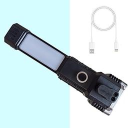 Powerful 3W LED 4 Mode Long Distance high Power Long Lasting Flashlight Torch(Black)-image-42