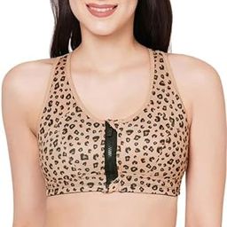 Sports Bra for Women Made with Bamboo I Medium Impact Adjustable Padded Bra for Women I Full Coverage Bra for Heavy Bust with Front Zip Closure-31